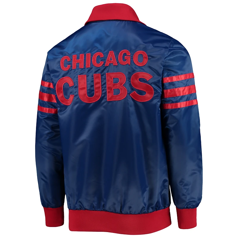 Men's Starter Royal Chicago Cubs The Captain II Full-Zip Varsity Jacket