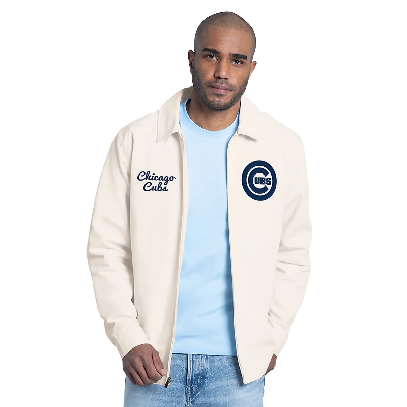 Men's Starter  White Chicago Cubs Franchise Lightweight Full-Zip Jacket