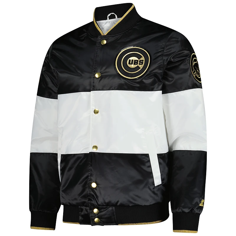 Veste blanche à boutons-pression Starter pour homme des Chicago Cubs