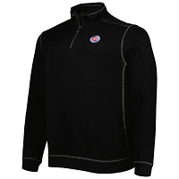 Men's Tommy Bahama Black Chicago Cubs Tobago Bay Tri-Blend Half-Zip Jacket