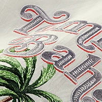 Chemise boutonnée en soie Tommy Bahama Cream pour homme, collection Cooperstown des Chicago Cubs, Grand Slam Bay Camp