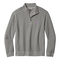 Men's Tommy Bahama Gray Chicago Cubs Montego Bay Half-Zip Sweatshirt