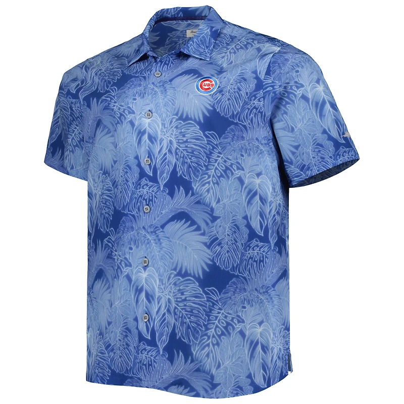 Tommy Bahama Royal Chicago Cubs Big & Tall Luminescent Fronds Camp IslandZone Chemise boutonnée