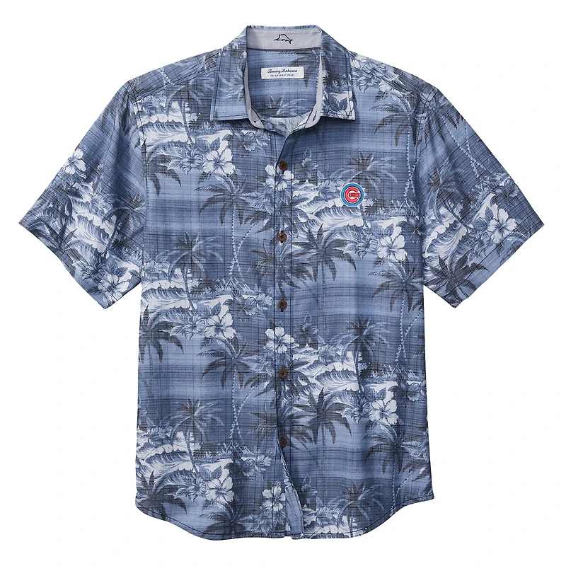 Chemise boutonnée Tommy Bahama Royal Chicago Cubs Coconut Point Isla Palmetta pour homme, en COOLMAX