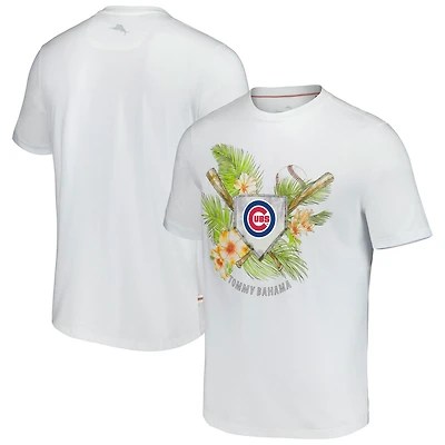 Men's Tommy Bahama  White Chicago Cubs Island League T-Shirt