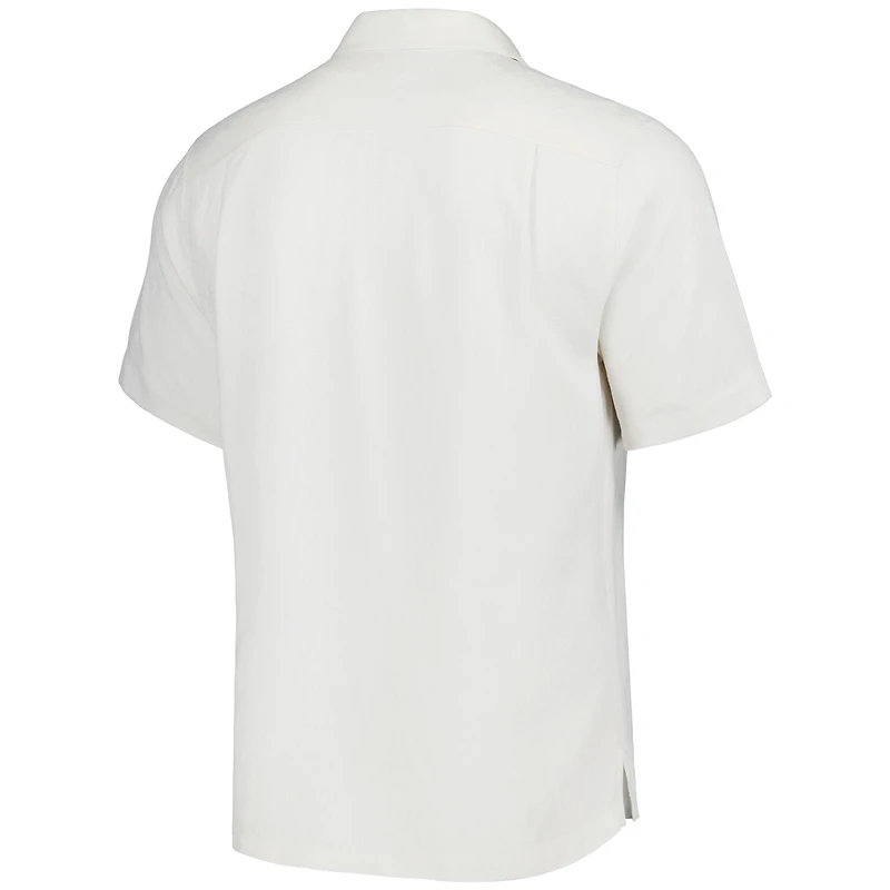 Chemise boutonnée Tommy Bahama Chicago Cubs Sport Tropic Isles Camp pour homme, blanche
