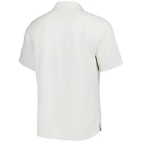 Chemise boutonnée Tommy Bahama Chicago Cubs Sport Tropic Isles Camp pour homme, blanche