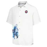 Chemise boutonnée Tommy Bahama blanche pour hommes des Chicago Cubs Veracruz Ace Islanders