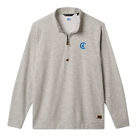 Men's TravisMathew  Heather Gray Chicago Cubs Cloud Home Game Quarter-Zip Tri-Blend Pullover
