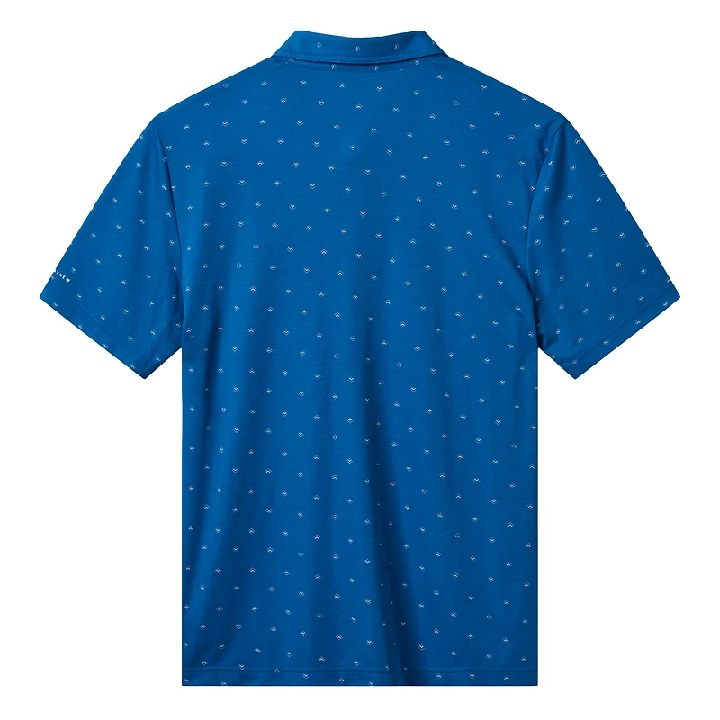 Polo homme TravisMathew Royal Chicago Cubs Crowd Roar Tri-Blend