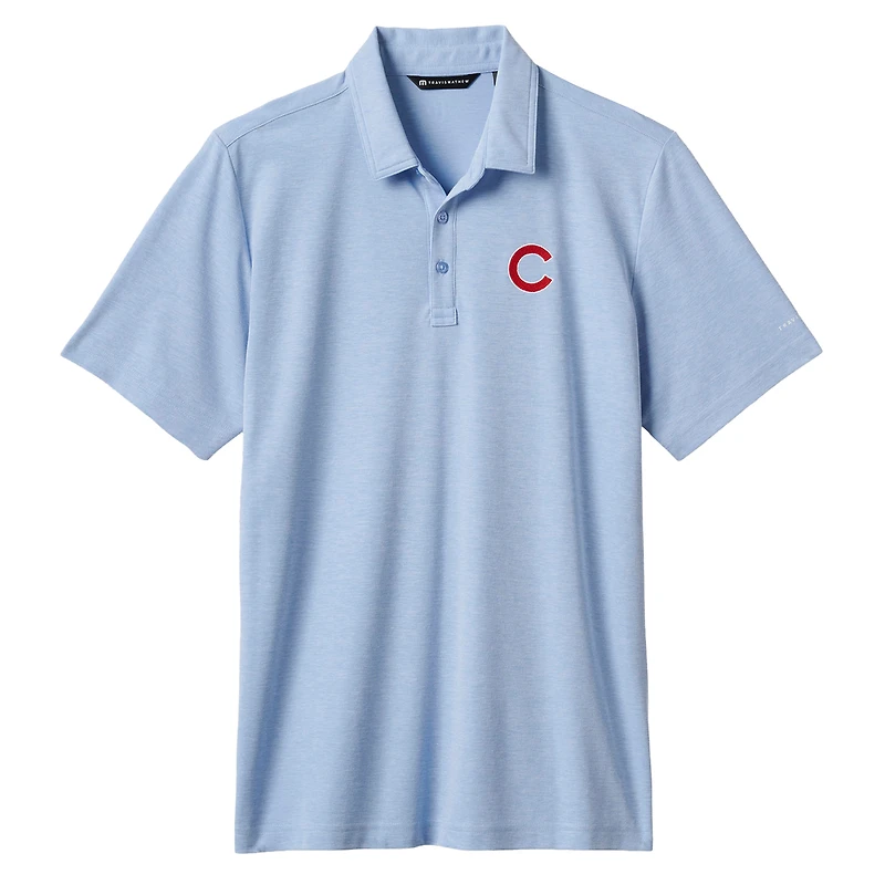 Polo tri-blend TravisMathew Royal pour homme des Chicago Cubs Playoff Pitch