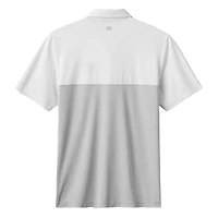 Men's TravisMathew White/Gray Chicago Cubs Home Run Leader Tri-Blend Polo