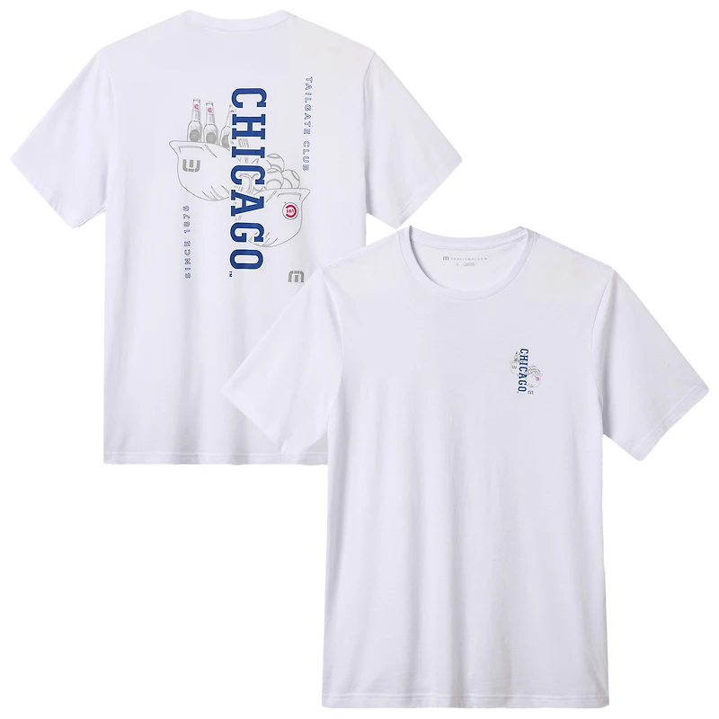 T-shirt homme TravisMathew blanc Chicago Cubs Dugout Dreams