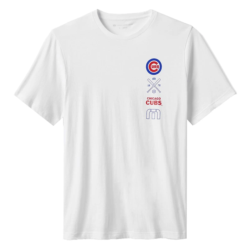 T-shirt blanc Sunset Slam 2.0 des Chicago Cubs pour homme