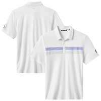 Polo tri-blend blanc Top Recruit des Chicago Cubs pour homme TravisMathew