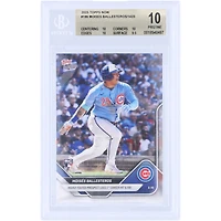 Moisés Ballesteros, Chicago Cubs, carte recrue Topps Now 2025, espoir très prometteur, premier coup sûr et premier point produit en carrière, n° 186, authentifiée BGS 10 - Sous-notes : 10, 10, 10, 9,5