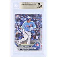 Moisés Ballesteros, joueur prometteur des Cubs de Chicago, carte recrue Topps Now 2025, premier coup sûr et premier point produit en carrière (n° 186), authentifiée BGS 9.5