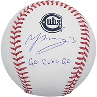 Balle de baseball autographiée par Moisés Ballesteros des Cubs de Chicago, logo alternatif 2025, avec inscription « Go Cubs Go ».