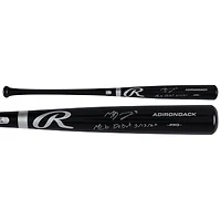 Bâton Rawlings Pro noir autographié par Moisés Ballesteros des Cubs de Chicago avec inscription « Débuts en MLB le 13/05/25 »