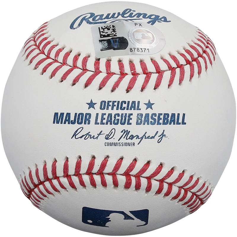 Balle de baseball Moisés Ballesteros des Cubs de Chicago avec inscription « Débuts en MLB le 13/05/25 »
