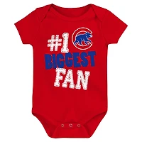 Newborn & Infant Chicago Cubs 3-Pack Fan Pennant Bodysuit Set