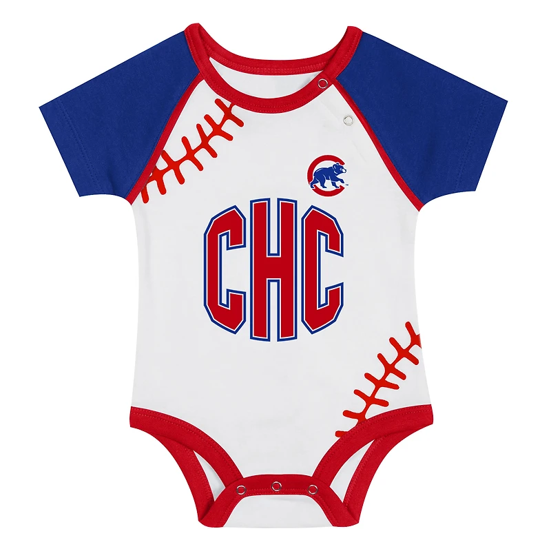 Newborn & Infant Chicago Cubs Tied Up Bodysuit, Bib Bootie Set