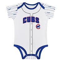Newborn & Infant Gray/White Chicago Cubs Two-Pack Play Ball Bodysuit Set