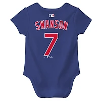 Newborn & Infant Nike Dansby Swanson Royal Chicago Cubs Name Number Bodysuit