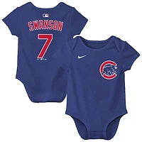 Newborn & Infant Nike Dansby Swanson Royal Chicago Cubs Name Number Bodysuit