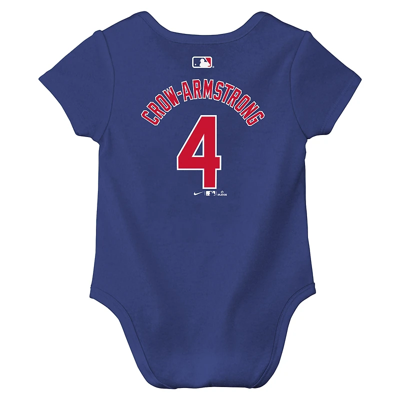 Newborn & Infant Nike Pete Crow-Armstrong Royal Chicago Cubs Name Number Bodysuit