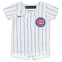 Barboteuse en jersey officiel Chicago Cubs Nike pour nouveau-né et bébé