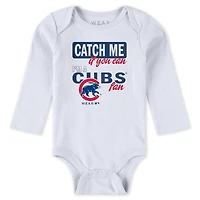 Newborn & Infant WEAR by Erin Andrews Heather Gray/White/Royal Chicago Cubs Three-Piece Turn Me Around Bodysuits Pants Set
