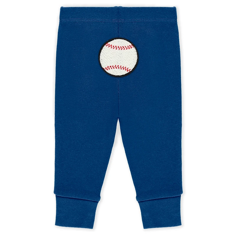 Vêtements pour nouveau-nés et nourrissons par Erin Andrews Ensemble trois pièces gris chiné/blanc/bleu royal Chicago Cubs avec body pantalon Turn Me Around
