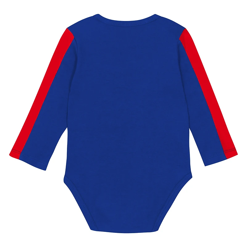 Ensemble 3 pièces pour nouveau-né Outerstuff Chicago Cubs Double Down Body et pantalon