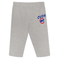 Ensemble 3 pièces pour nouveau-né Outerstuff Chicago Cubs Double Down Body et pantalon