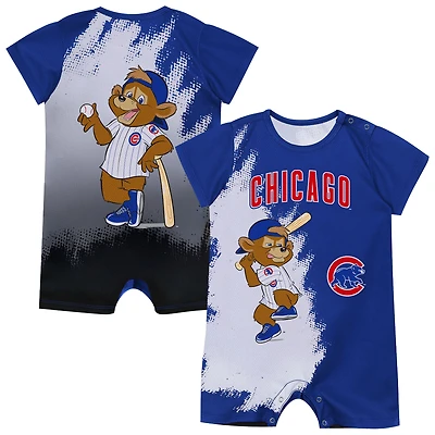 Body bébé mascotte Royal Chicago Cubs de la marque Outerstuff pour nouveau-né