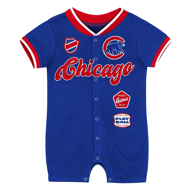 Combinaison à pinces pour nouveau-né Outerstuff Royal Chicago Cubs