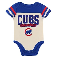 Newborn Outerstuff Royal Chicago Cubs Up One Three-Piece Bodysuit, Bib & Booties Set