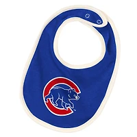 Newborn Outerstuff Royal Chicago Cubs Up One Three-Piece Bodysuit, Bib & Booties Set
