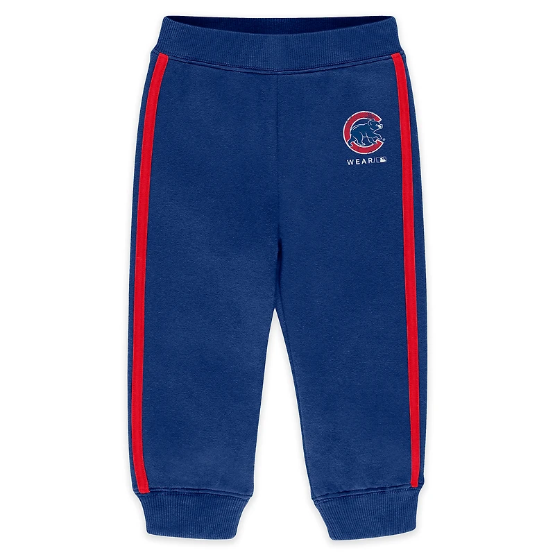 Ensemble nouveau-né WEAR by Erin Andrews Royal Chicago Cubs en polaire à col ras du cou et pantalon