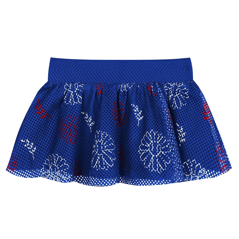Ensemble 3 pièces pour nouveau-né blanc/bleu marine Chicago Cubs Sweet Catcher, body, bandeau et jupe