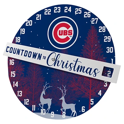 Panneau mural Pegasus Chicago Cubs Compte à rebours jusqu'à Noël