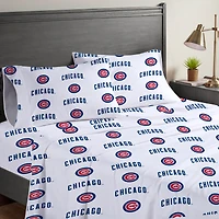 Ensemble de draps complets quatre pièces Pegasus Chicago Cubs