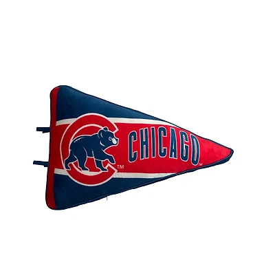 Coussin à fanion Pegasus Chicago Cubs à rayures demi-lune