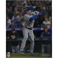 Photo dédicacée de Pete Crow-Armstrong, joueur des Cubs de Chicago, lors de son premier match en MLB (40 x 50 cm).