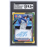 Pete Crow-Armstrong Chicago Cubs Autographié 2024 Bowman Chrome Rookie Gold Refractor #CRA-PC #8/50 SGC Authentifié 9.5/10 Carte Rookie