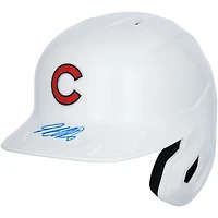 Casque de frappeur chromé alternatif autographié par Pete Crow-Armstrong des Cubs de Chicago