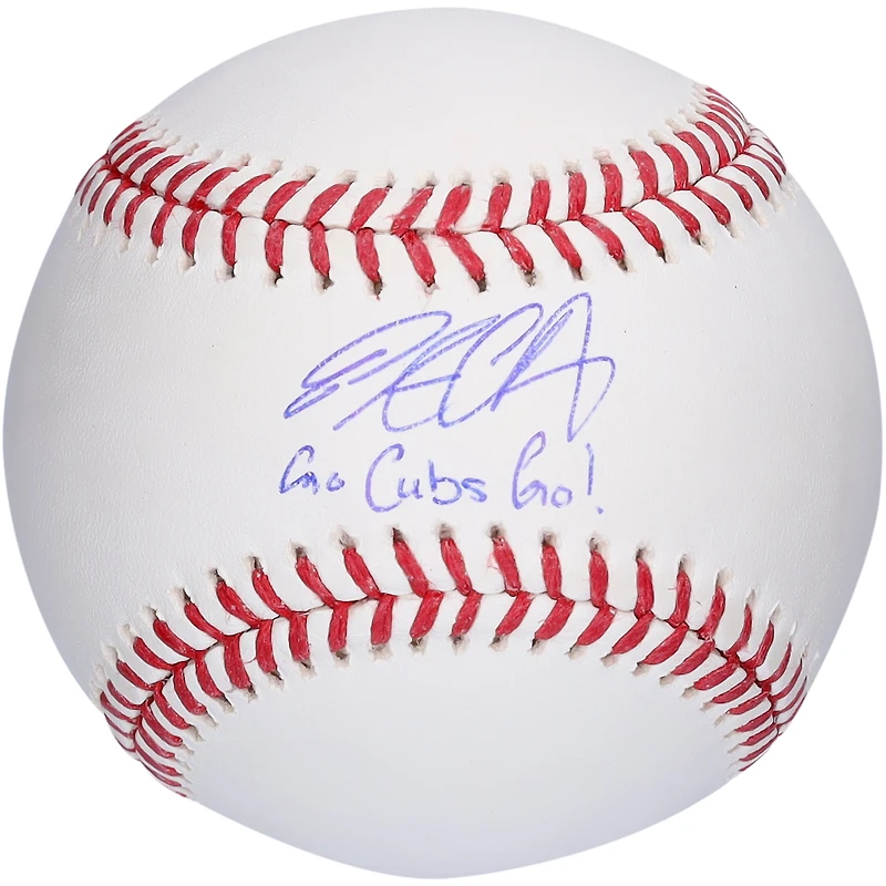 Balle de baseball autographiée par Pete Crow-Armstrong des Cubs de Chicago avec l'inscription « Go Cubs Go ! »