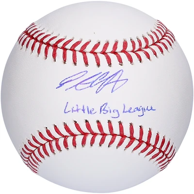 Ballon de baseball autographié par Pete Crow-Armstrong des Chicago Cubs avec l'inscription « Little Big League »