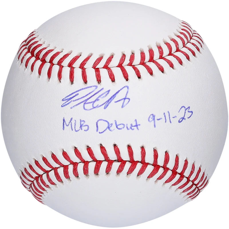 Baseball autographié par Pete Crow-Armstrong des Cubs de Chicago avec l'inscription « MLB Debut 9- 11-23 »